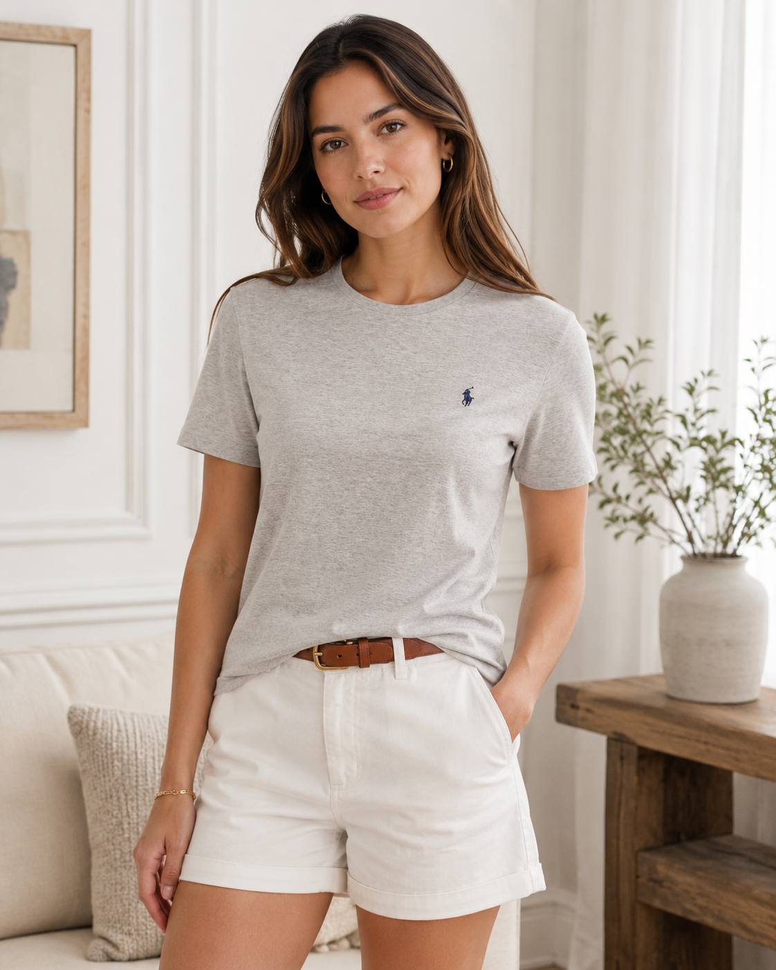 Camiseta Polo Ralph Lauren Cinza