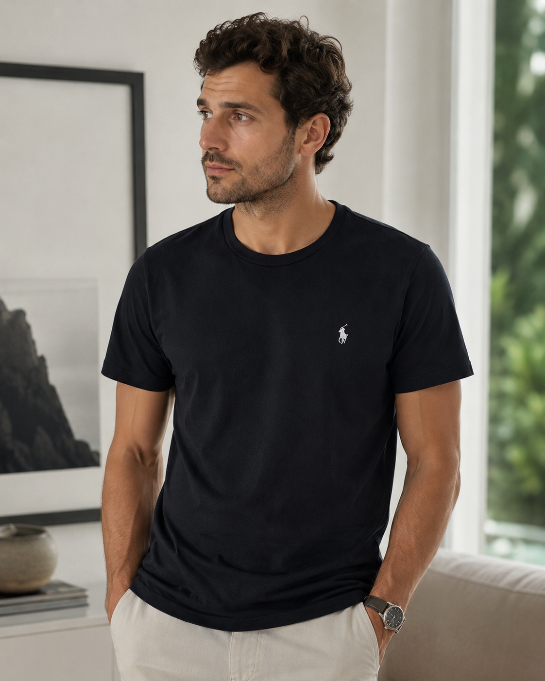 Camiseta ralph lauren logo branca
