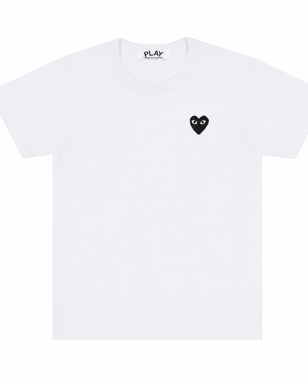Camiseta CDG Branca Coração Preto