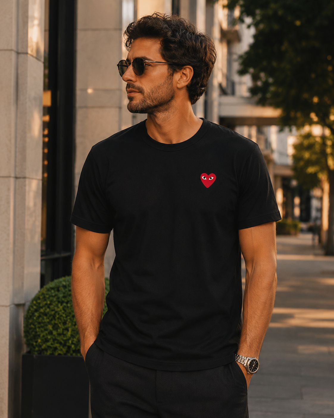 Camiseta CDG 1 Coração Vermelho
