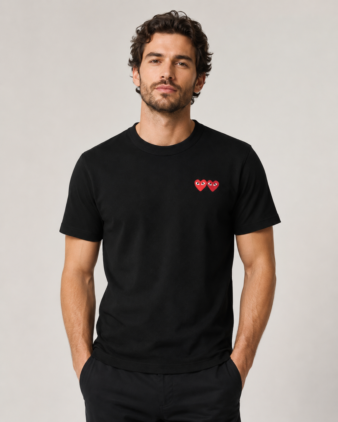 Camiseta CDG 2 Corações