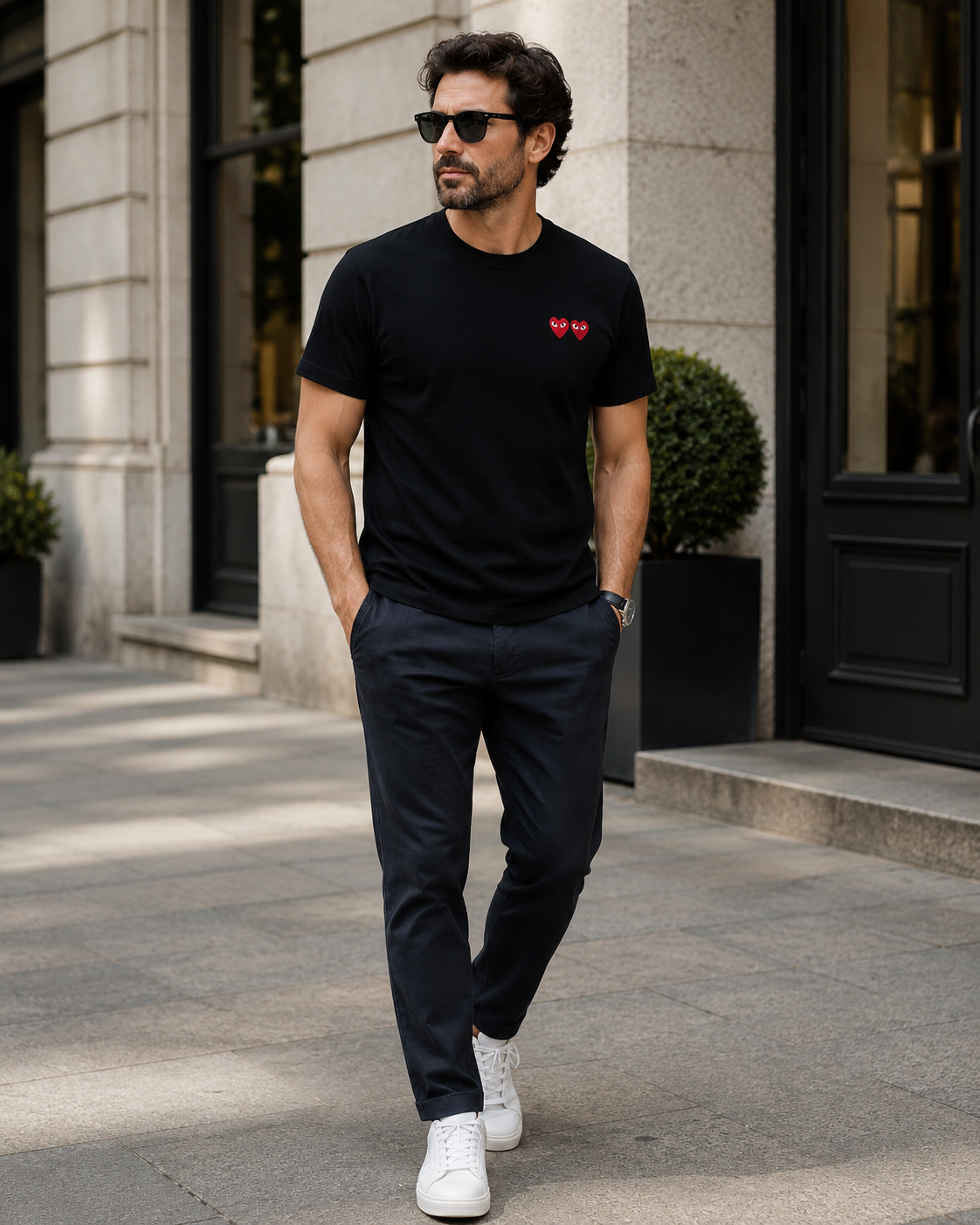 Camiseta CDG 2 Corações
