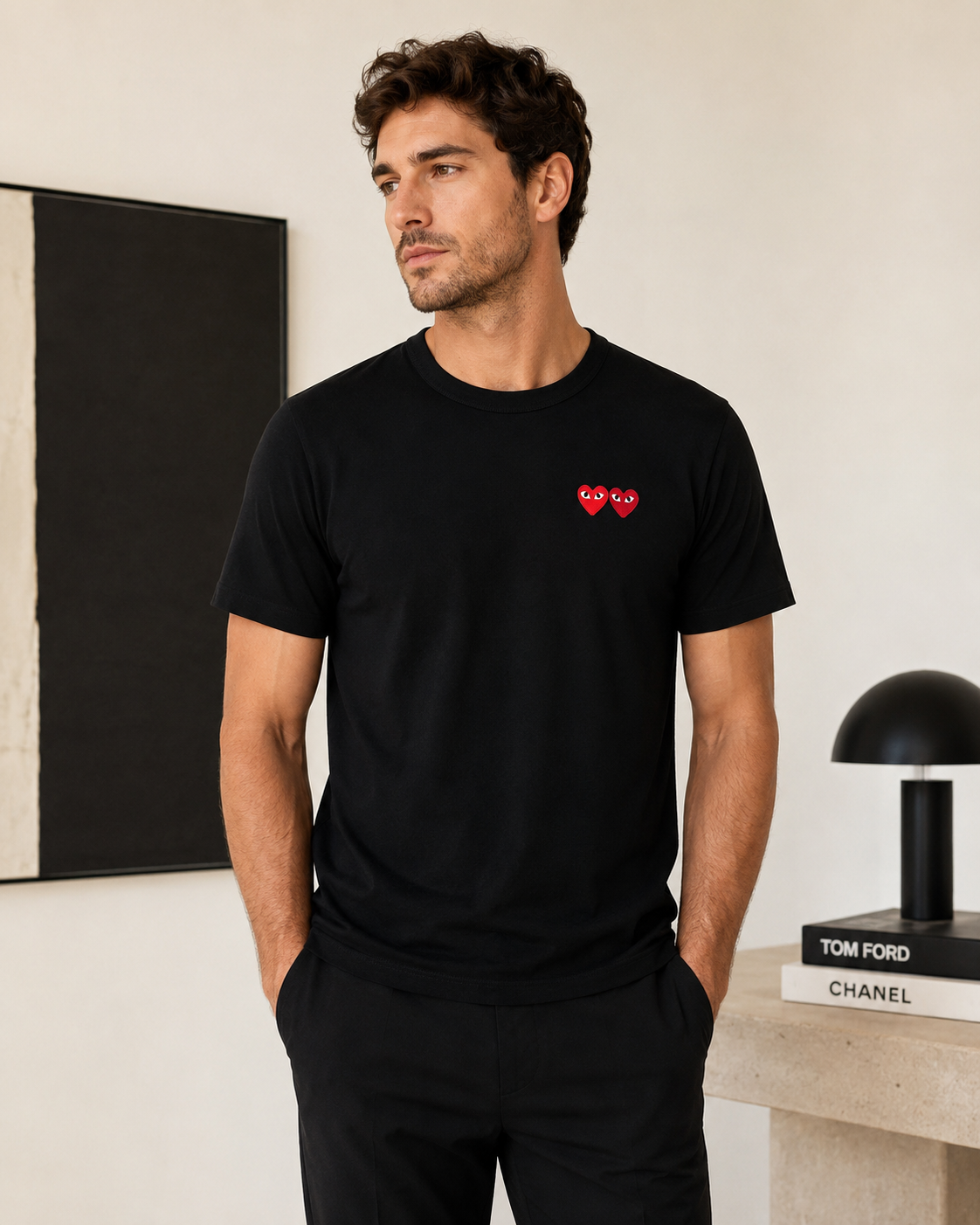 Camiseta CDG 2 Corações