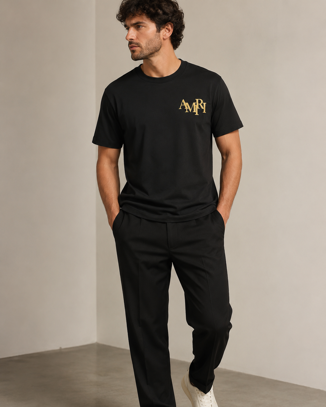 Camiseta Amiri logo Amarela