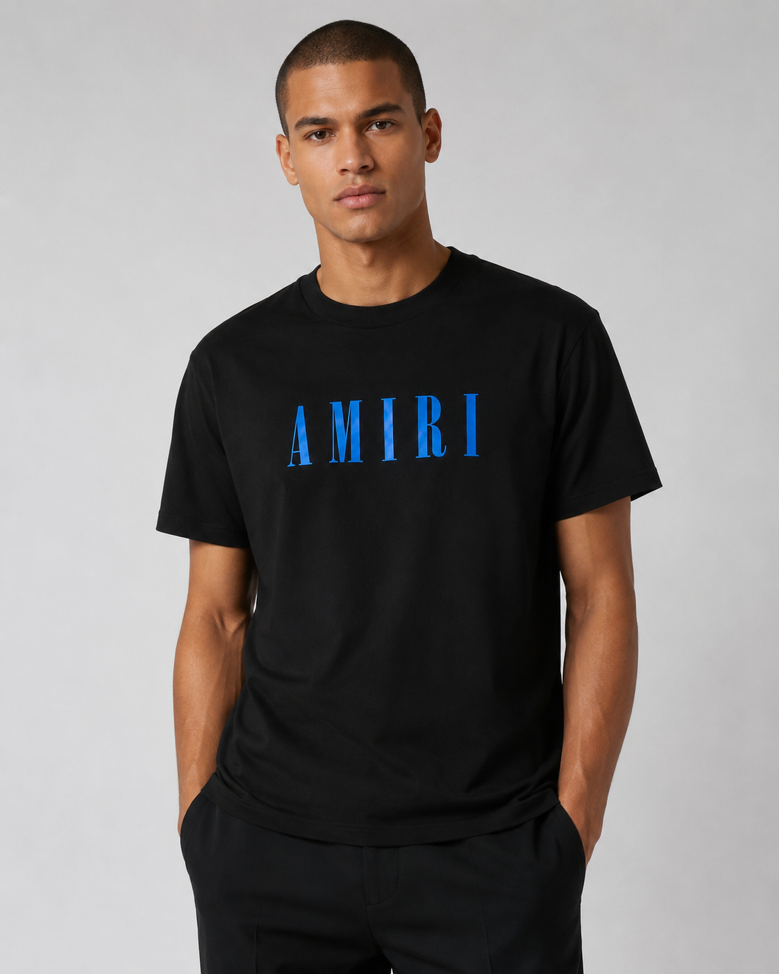 Camiseta Amiri logo azul