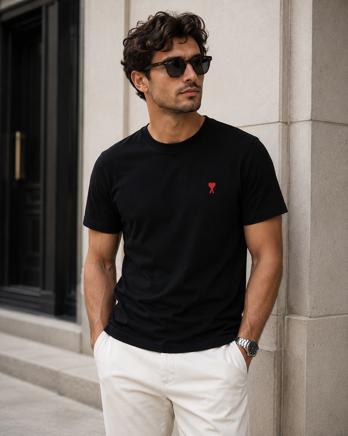 Camiseta Ami Paris Preta