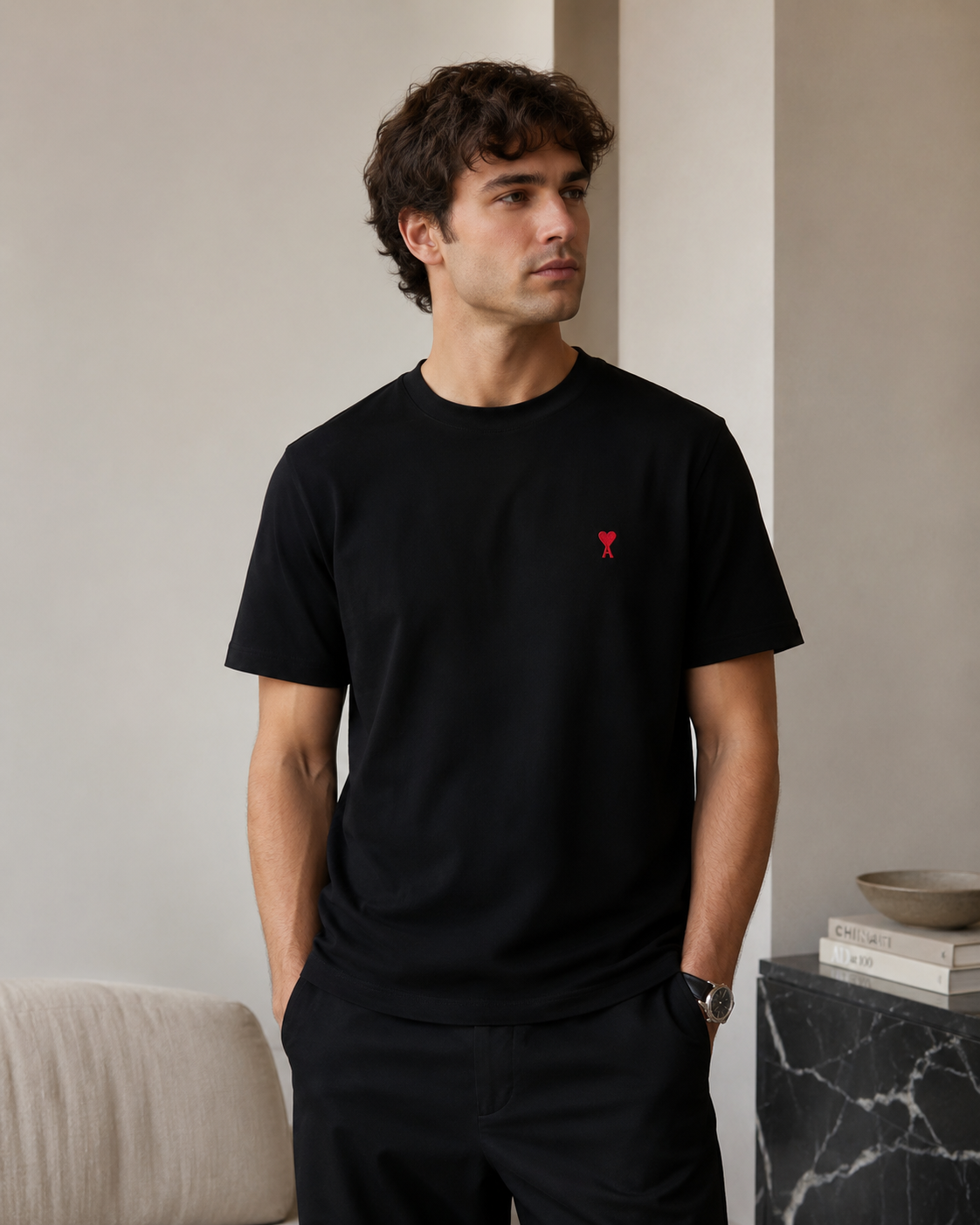 Camiseta Ami Paris Preta