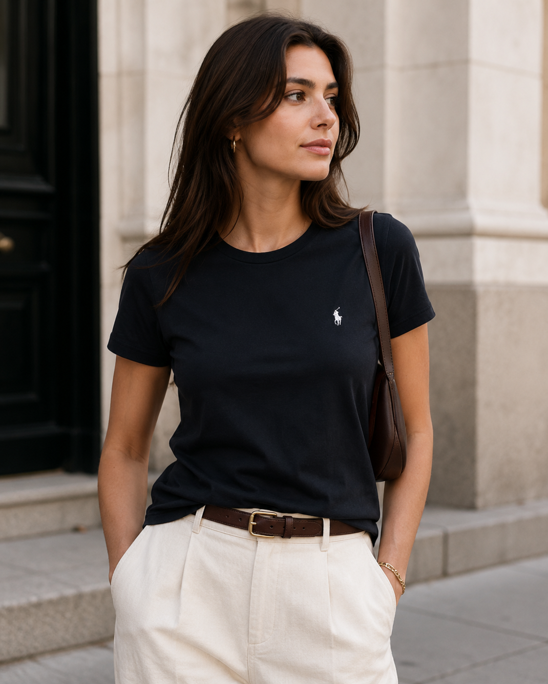 Camiseta Ralph lauren preta feminina