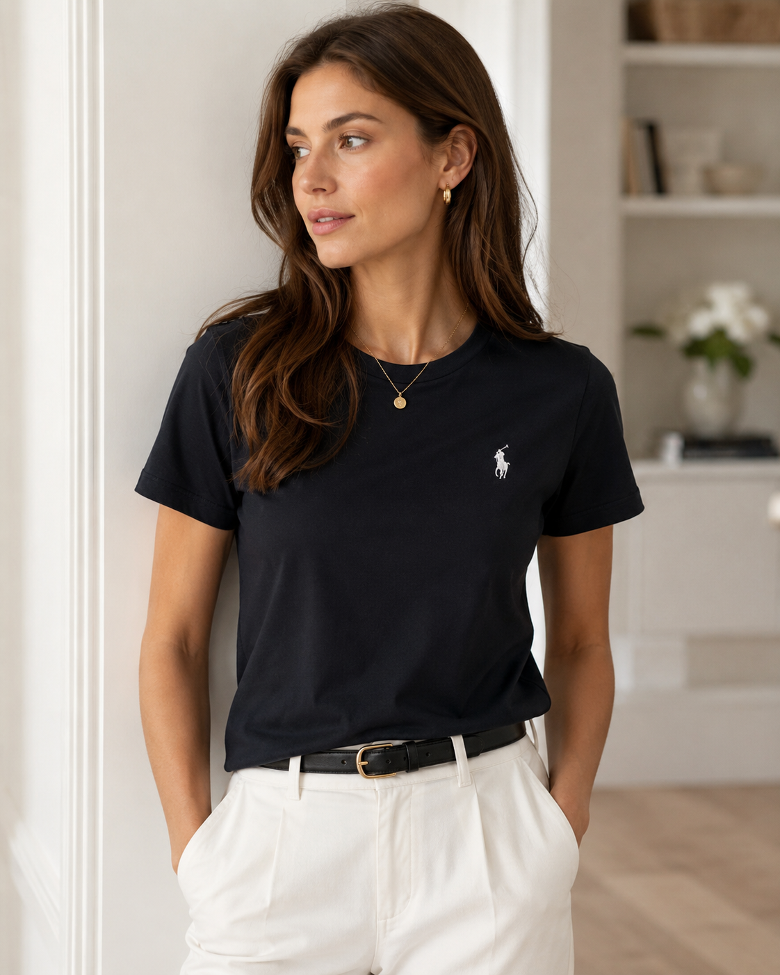 Camiseta Ralph lauren preta feminina