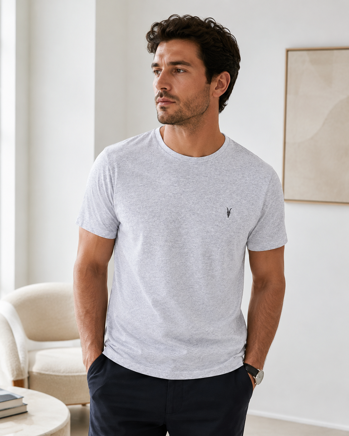 Camiseta All Saints Cinza